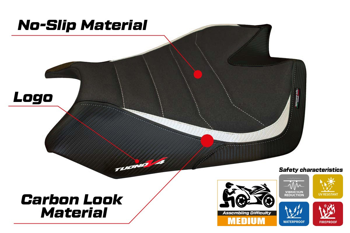 Yhteensopiva istuinpäällinen - Aprilia Tuono V4 2011-2020 - Tanami Ultragrip -modifikaatio