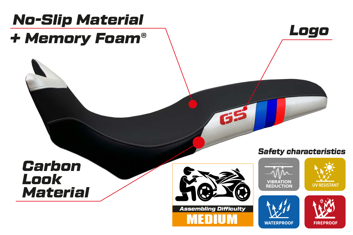 Yhteensopiva istuinpäällinen - BMW F 700/800 GS 2008 - 2018 - mod Barone Anniversary Comfort System
