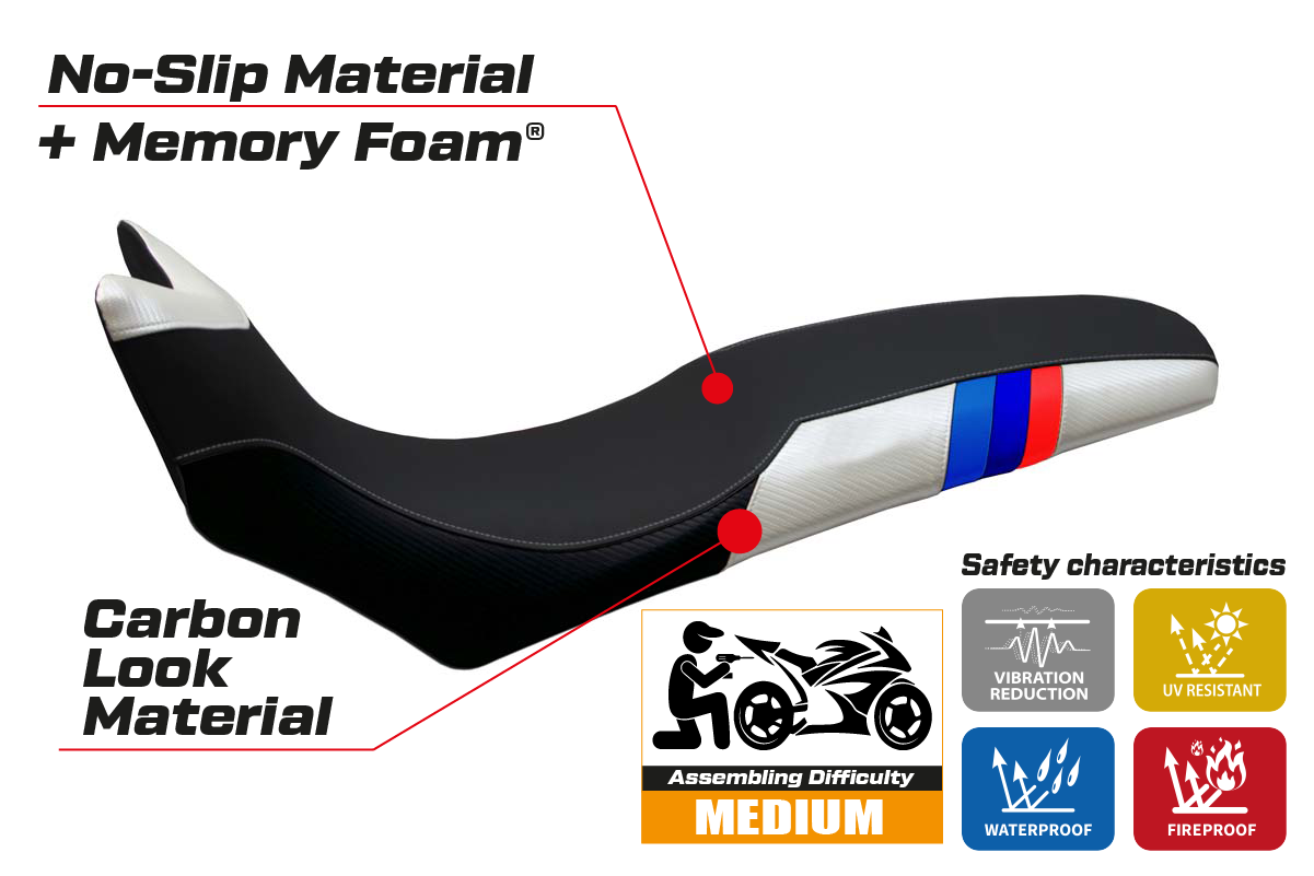 Yhteensopiva istuinpäällinen - BMW F 700/800 GS 2008 - 2018 - mod Barone Anniversary Comfort System