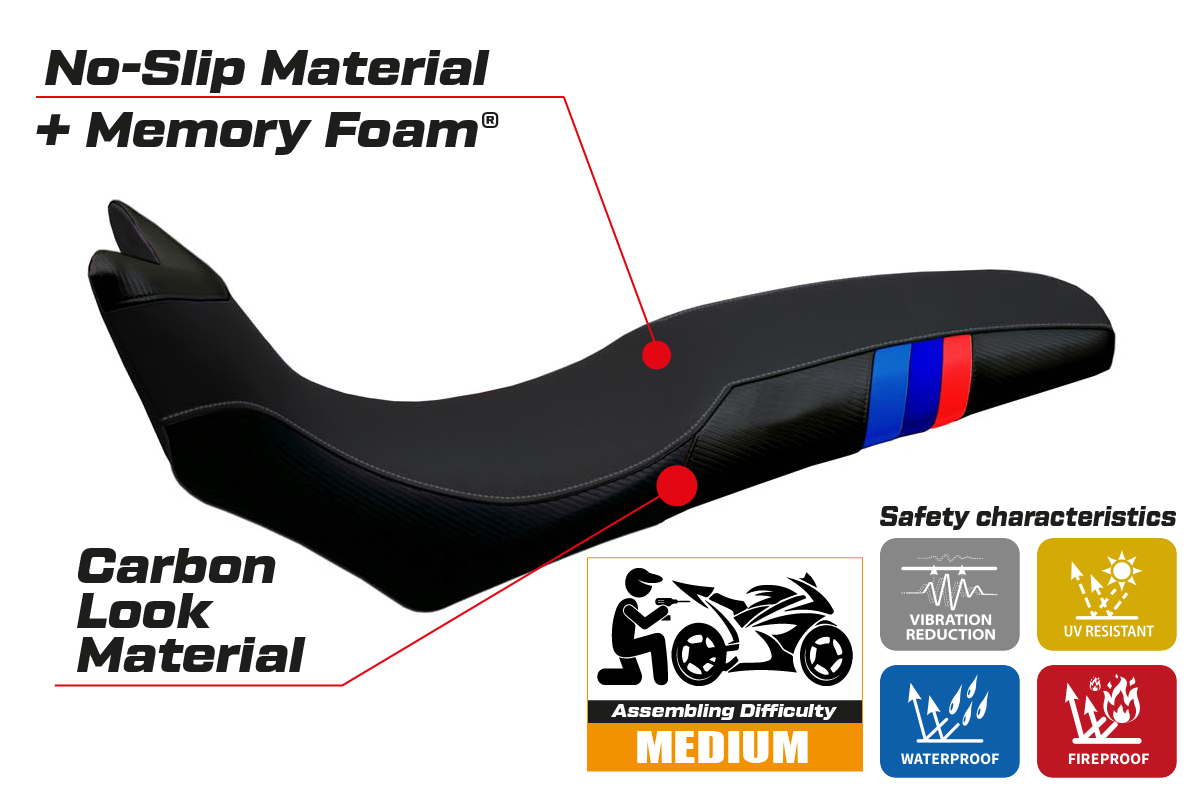 Yhteensopiva istuinpäällinen - BMW F 700/800 GS 2008 - 2018 - mod Barone Anniversary Comfort System