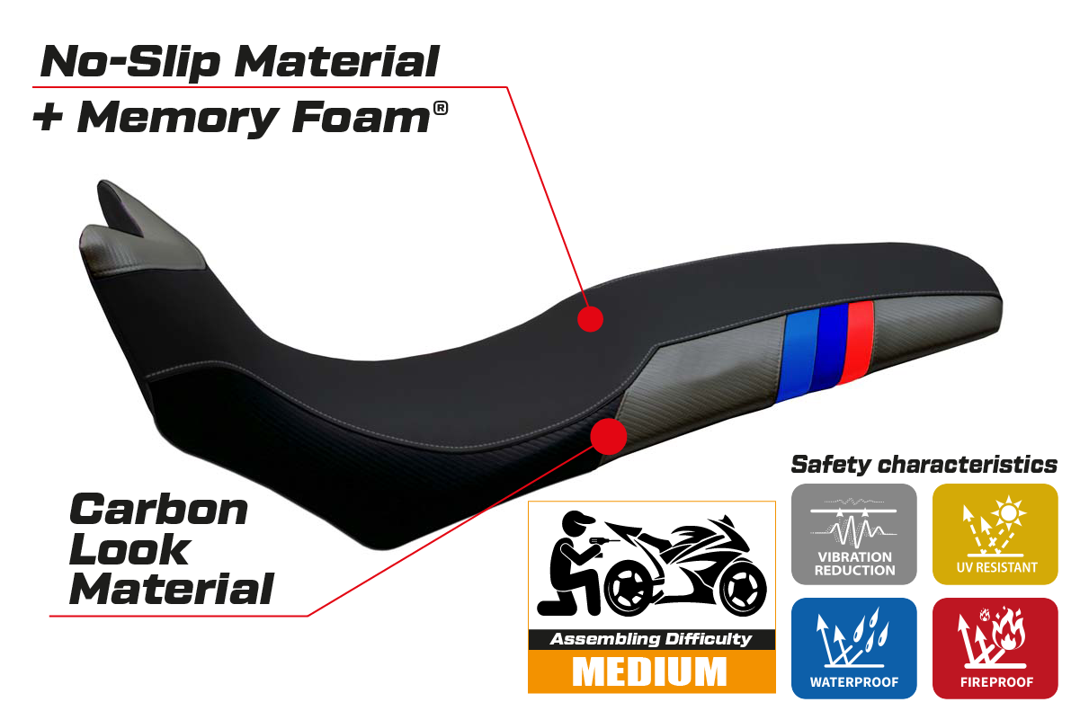Yhteensopiva istuinpäällinen - BMW F 700/800 GS 2008 - 2018 - mod Barone Anniversary Comfort System