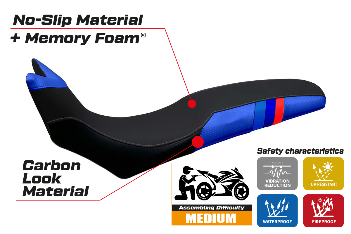 Yhteensopiva istuinpäällinen - BMW F 700/800 GS 2008 - 2018 - mod Barone Anniversary Comfort System