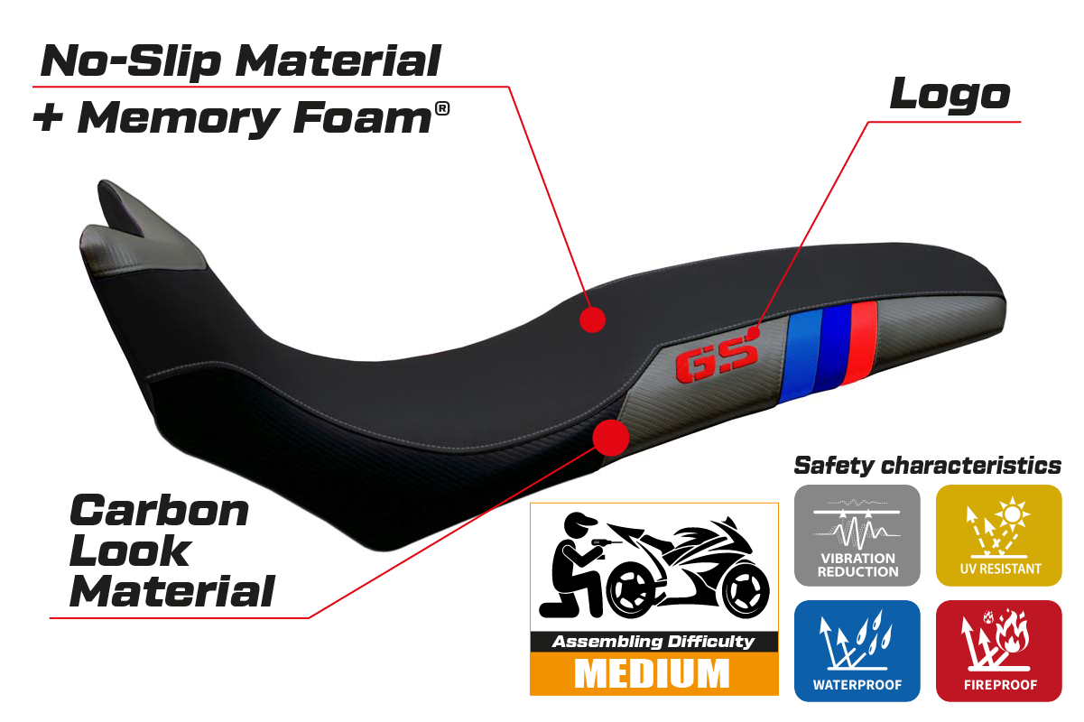 Yhteensopiva istuinpäällinen - BMW F 700/800 GS 2008 - 2018 - mod Barone Anniversary Comfort System