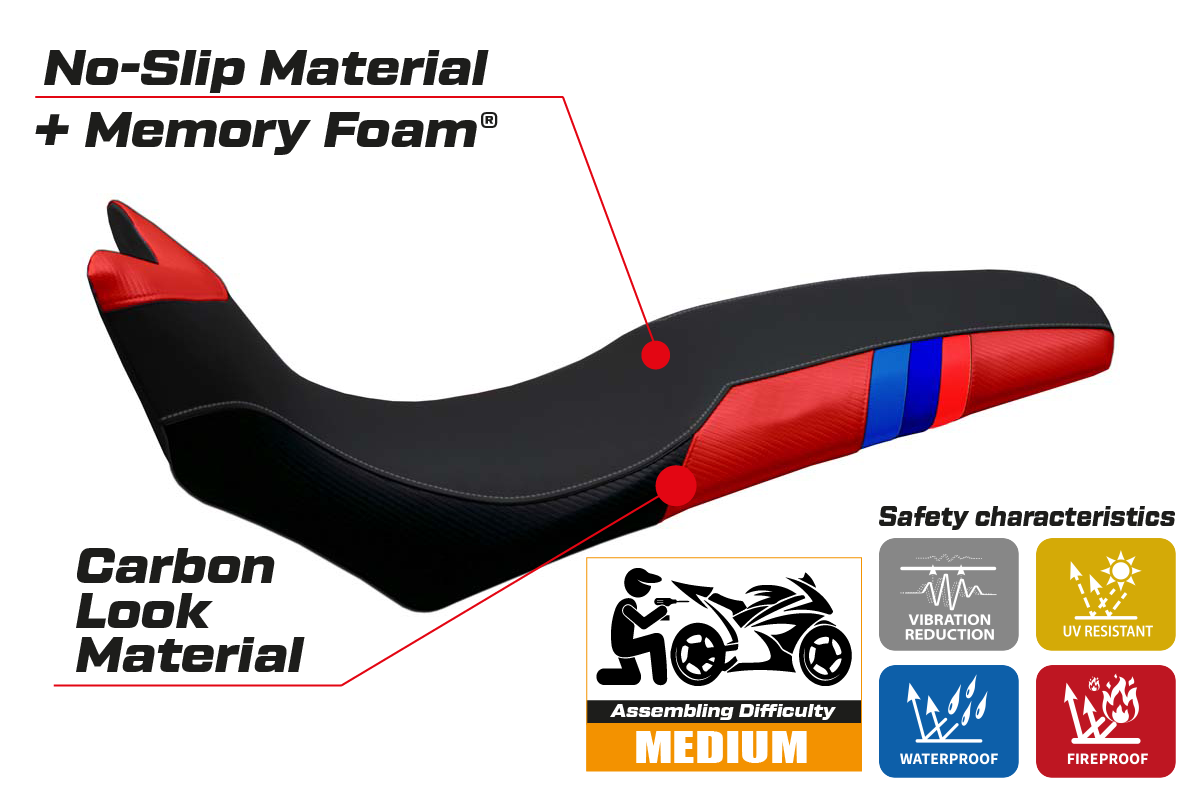 Yhteensopiva istuinpäällinen - BMW F 700/800 GS 2008 - 2018 - mod Barone Anniversary Comfort System