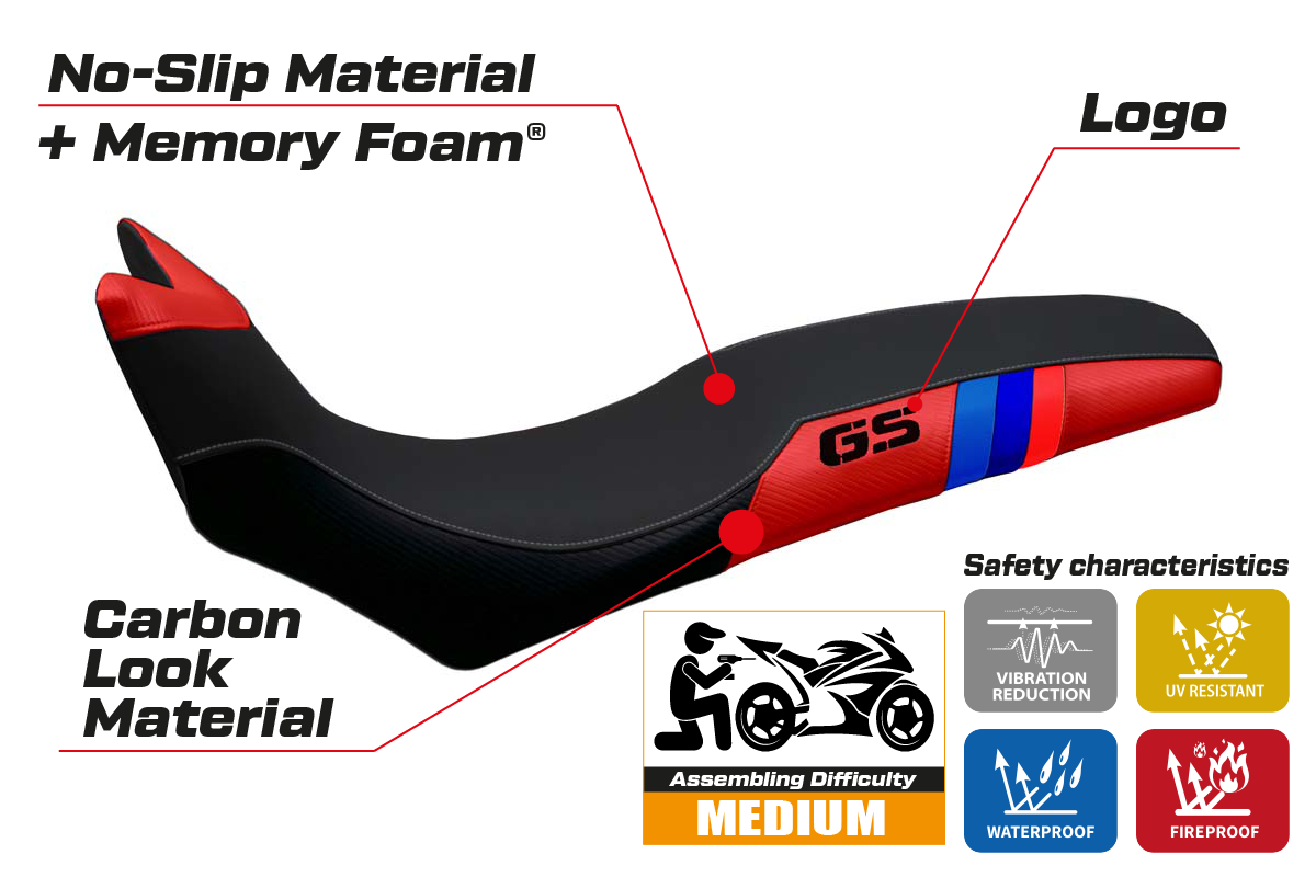 Yhteensopiva istuinpäällinen - BMW F 700/800 GS 2008 - 2018 - mod Barone Anniversary Comfort System