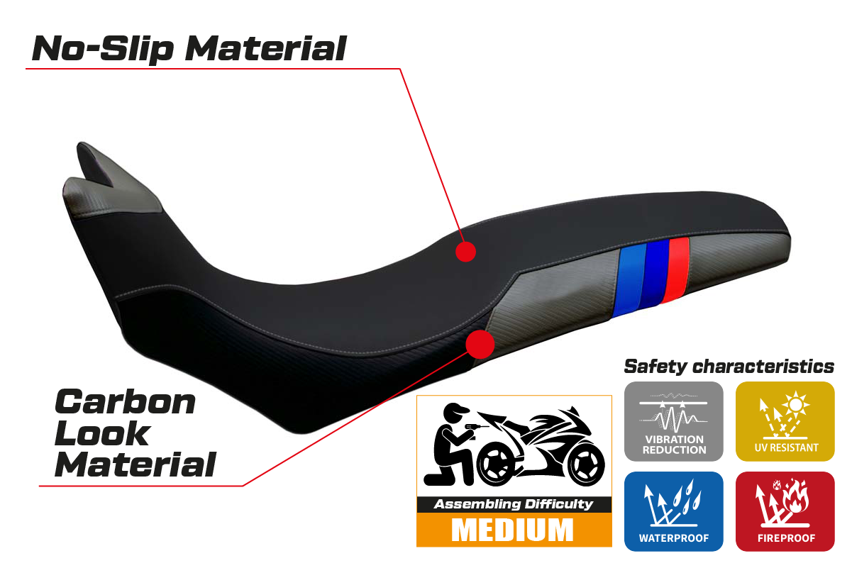Yhteensopiva istuinpäällinen - BMW F 700/800 GS 2008 - 2018 - Barone Anniversary -modifikaatio