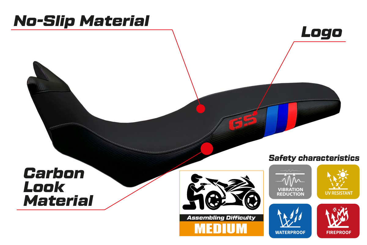 Yhteensopiva istuinpäällinen - BMW F 700/800 GS 2008 - 2018 - Barone Anniversary -modifikaatio