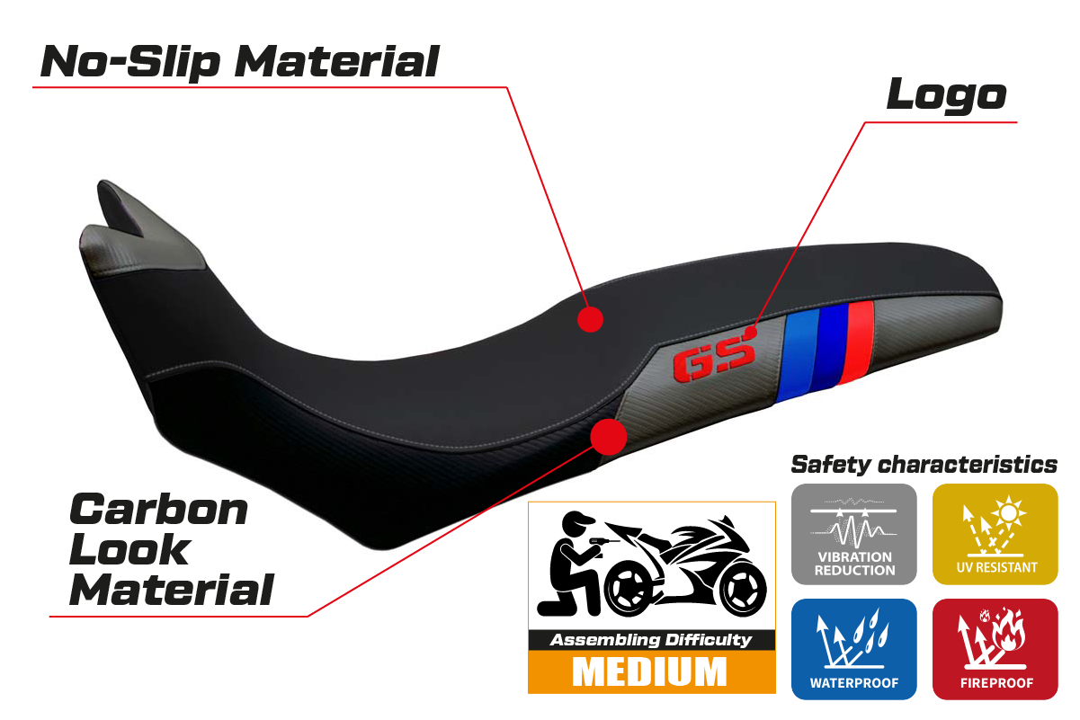 Yhteensopiva istuinpäällinen - BMW F 700/800 GS 2008 - 2018 - Barone Anniversary -modifikaatio