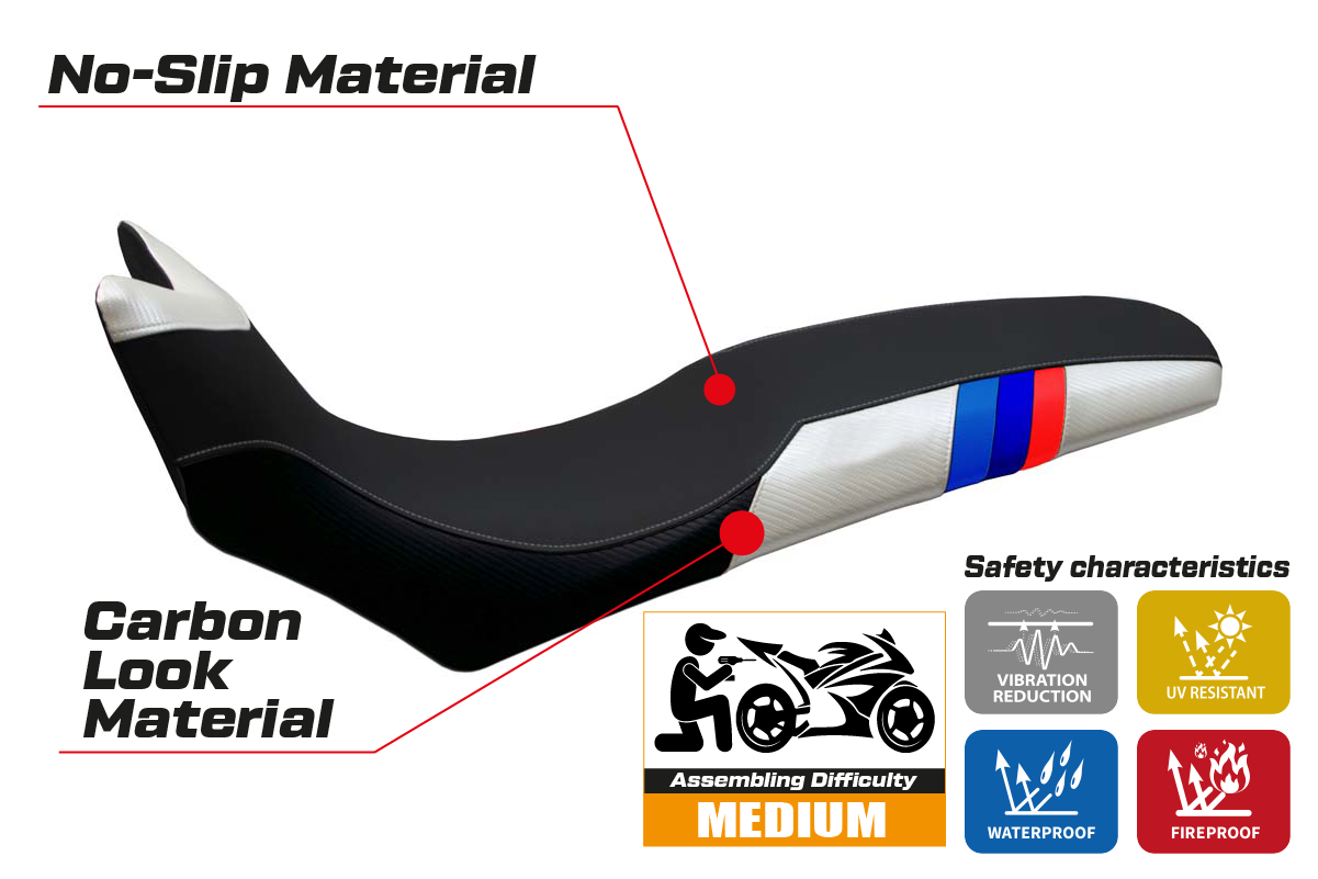 Yhteensopiva istuinpäällinen - BMW F 700/800 GS 2008 - 2018 - Barone Anniversary -modifikaatio