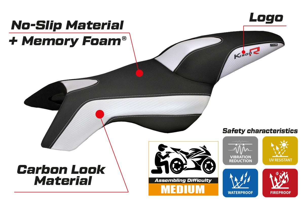 Yhteensopiva istuinpäällinen - BMW K 1200 R 2005-2008 - mod Boston