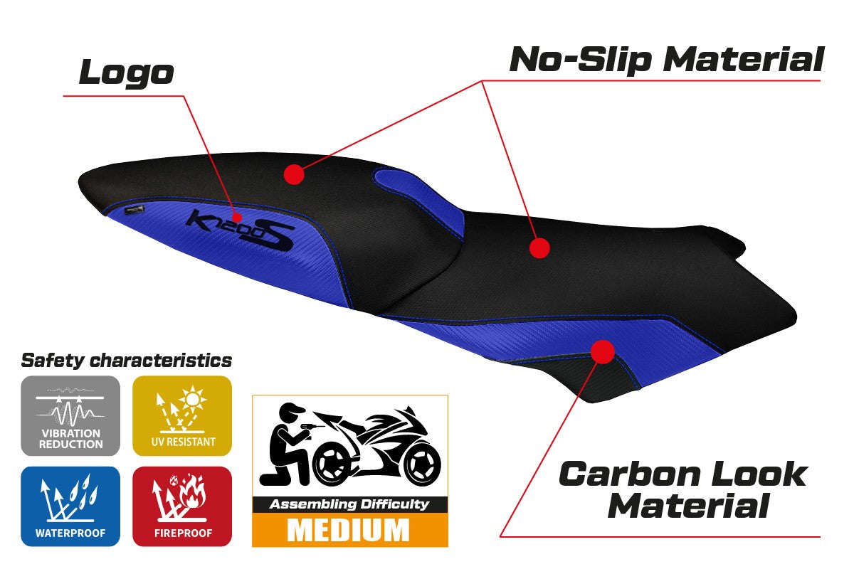 Yhteensopiva istuinpäällinen - BMW K 1200 S 2004-2008 - Lariano 2 -malli