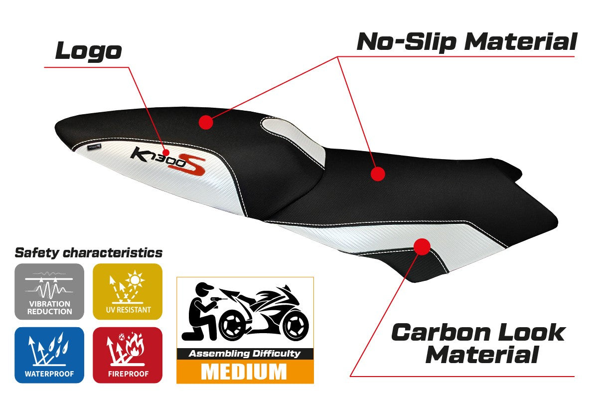 Yhteensopiva istuinpäällinen - BMW K 1300 S 2009-2016 - Lariano 2 -malli
