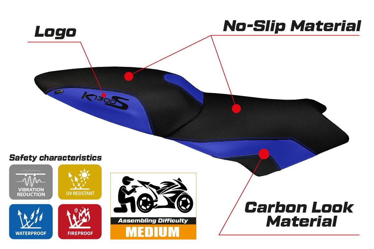 Yhteensopiva istuinpäällinen - BMW K 1300 S 2009-2016 - Lariano 2 -malli