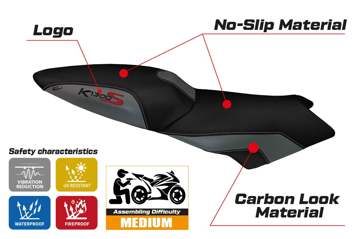 Yhteensopiva istuinpäällinen - BMW K 1300 S 2009-2016 - Lariano 2 -malli