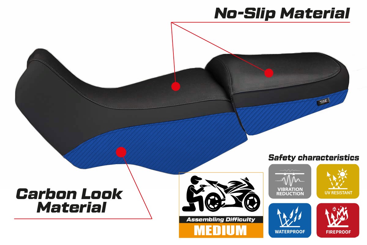 Yhteensopiva istuinpäällinen - BMW R 1100/1150 GS 1994-2003 - mod Livorno Carbon Color