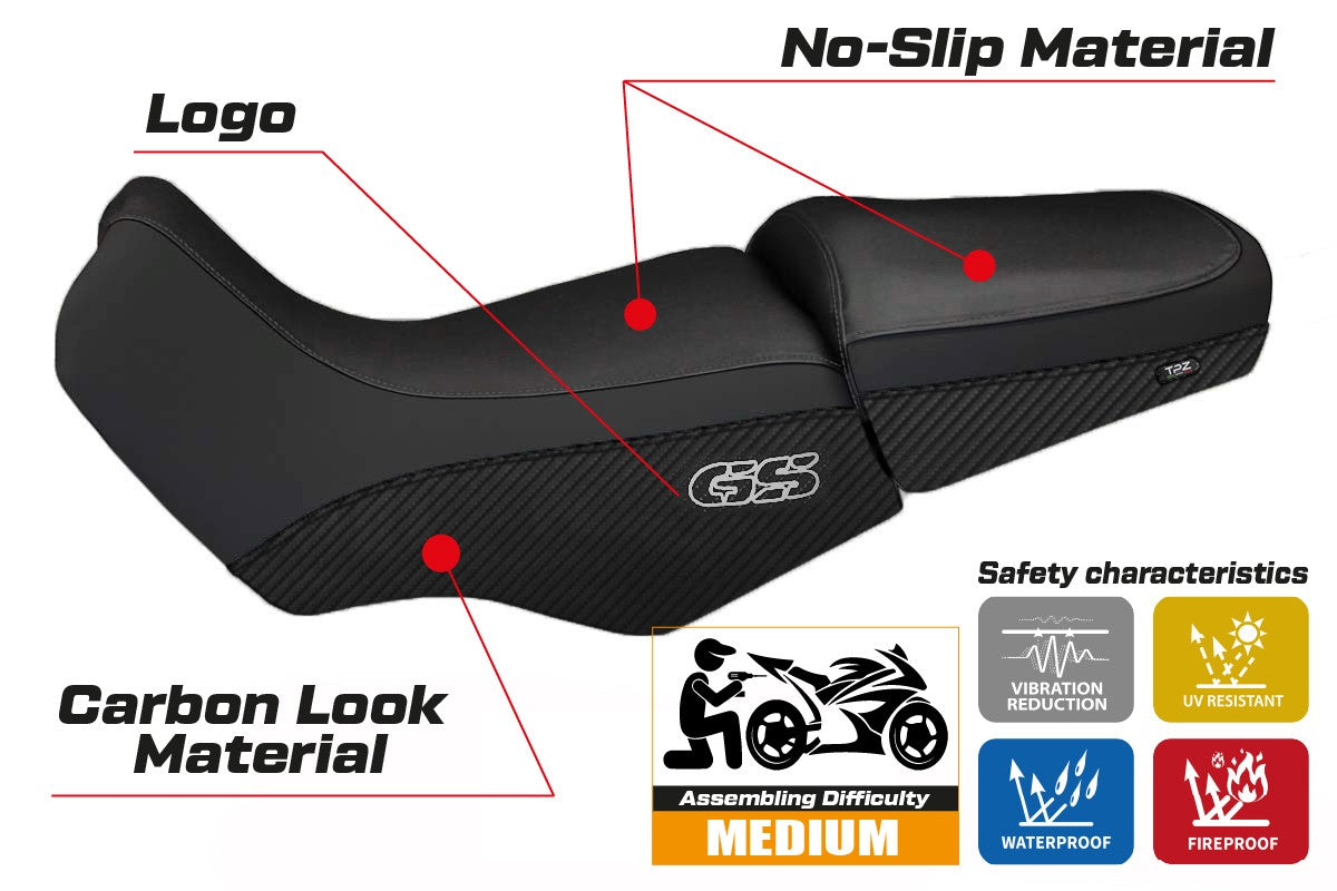 Yhteensopiva istuinpäällinen - BMW R 1100/1150 GS 1994-2003 - mod Livorno Carbon Color