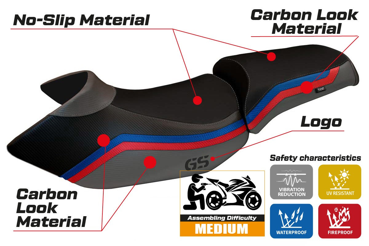Yhteensopiva istuinpäällinen - BMW R 1200 GS 2005 - 2012 - mod Lione 1