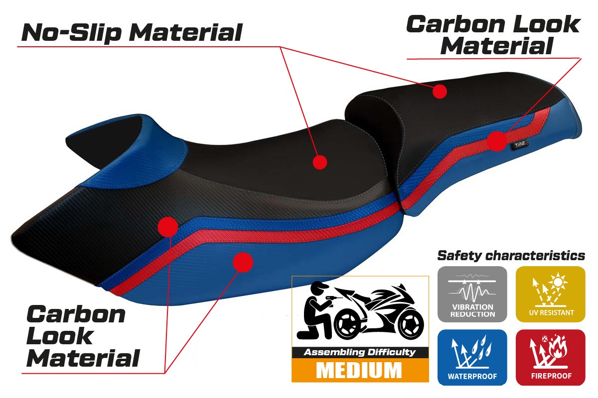 Yhteensopiva istuinpäällinen - BMW R 1200 GS 2005 - 2012 - mod Lione 1