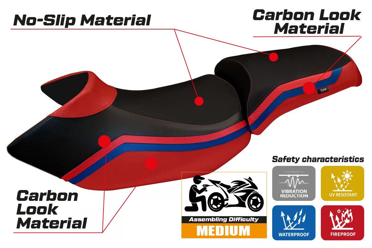 Yhteensopiva istuinpäällinen - BMW R 1200 GS 2005 - 2012 - mod Lione 1