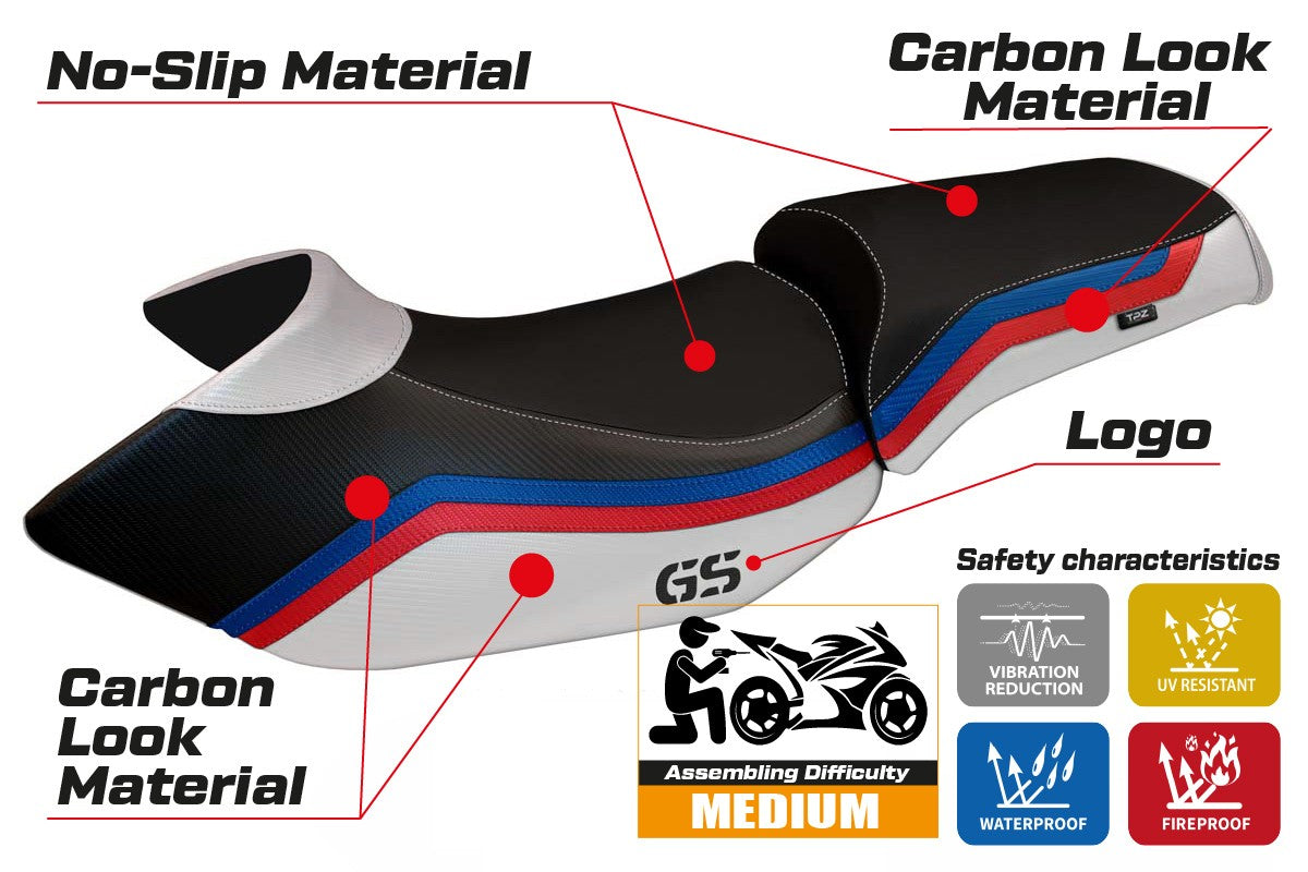 Yhteensopiva istuinpäällinen - BMW R 1200 GS 2005 - 2012 - mod Lione 1