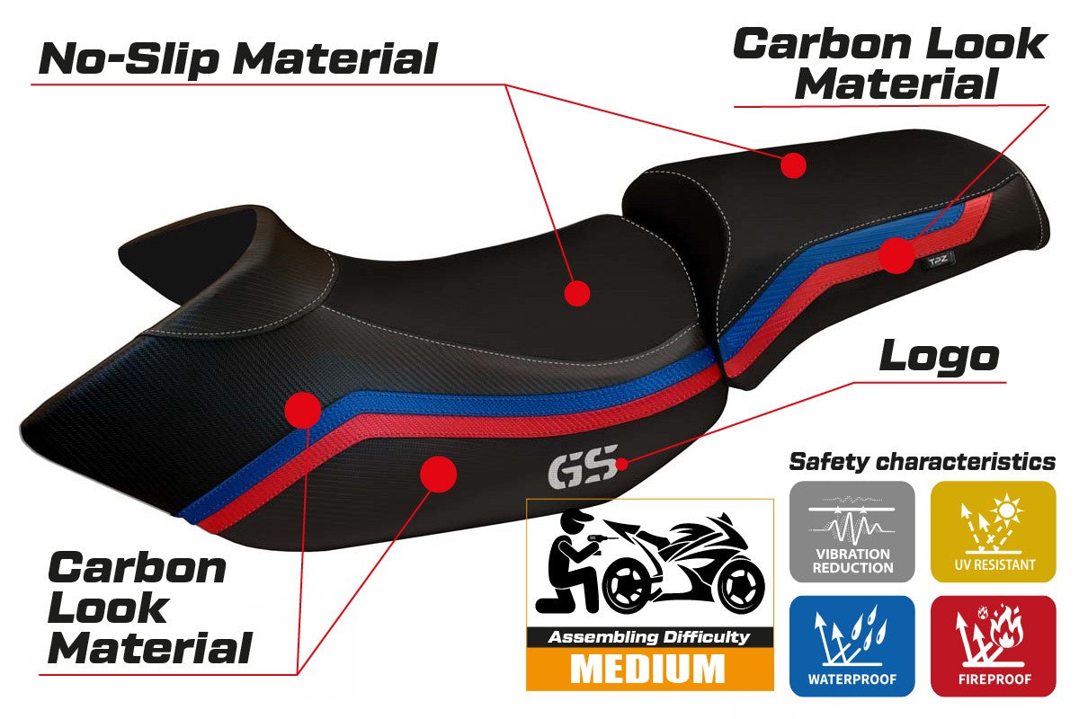 Yhteensopiva istuinpäällinen - BMW R 1200 GS 2005 - 2012 - mod Lione 1