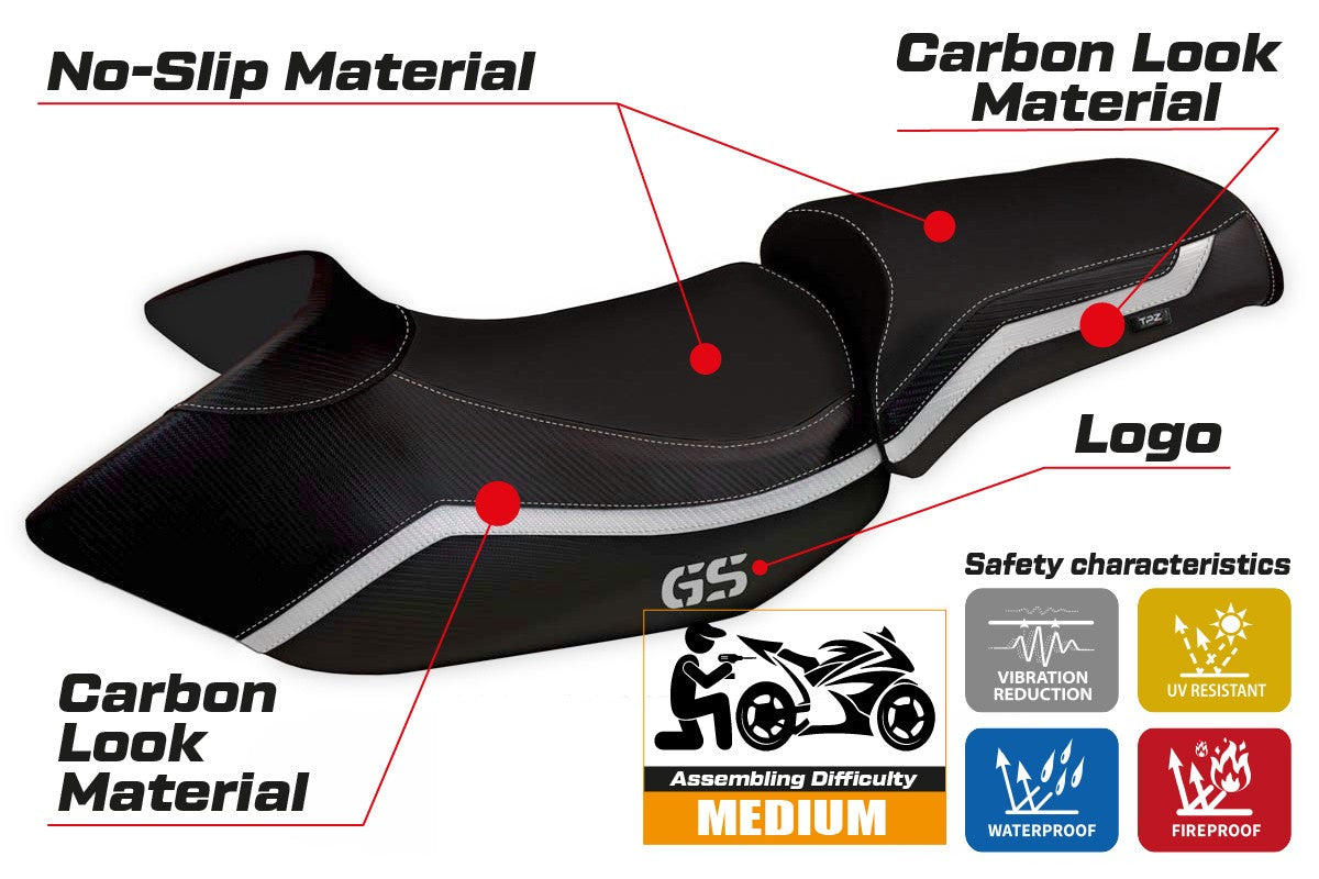Yhteensopiva istuinpäällinen - BMW R 1200 GS 2005 - 2012 - mod Lione 4