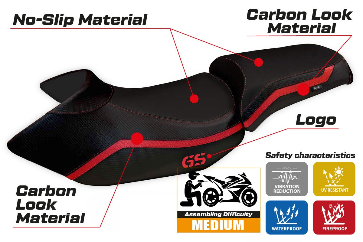 Yhteensopiva istuinpäällinen - BMW R 1200 GS 2005 - 2012 - mod Lione 4