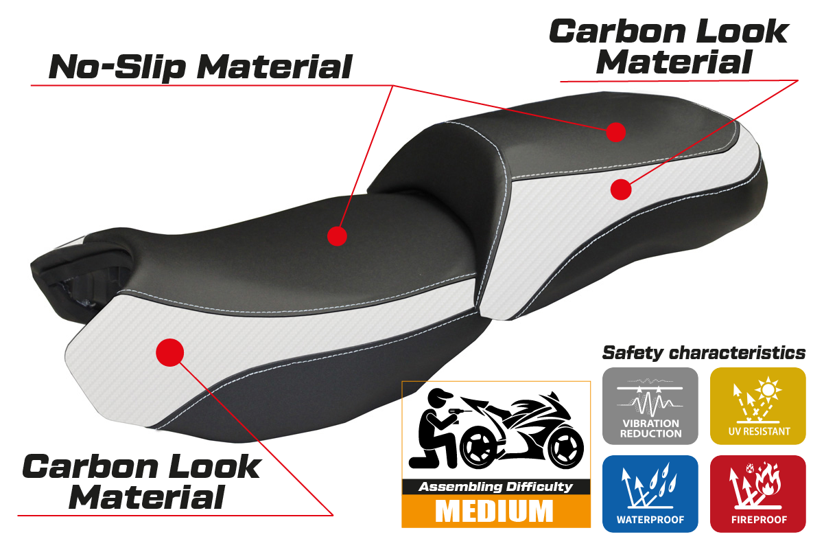 Yhteensopiva istuinpäällinen - BMW R 1200 GS 2013 - 2018 - Ortigia 2 -modifikaatio