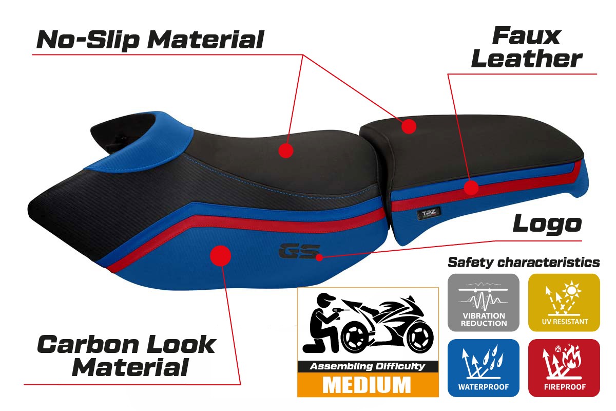 Yhteensopiva istuinpäällinen - BMW R 1200 GS Adventure 2006 - 2012 - mod Ionia 1