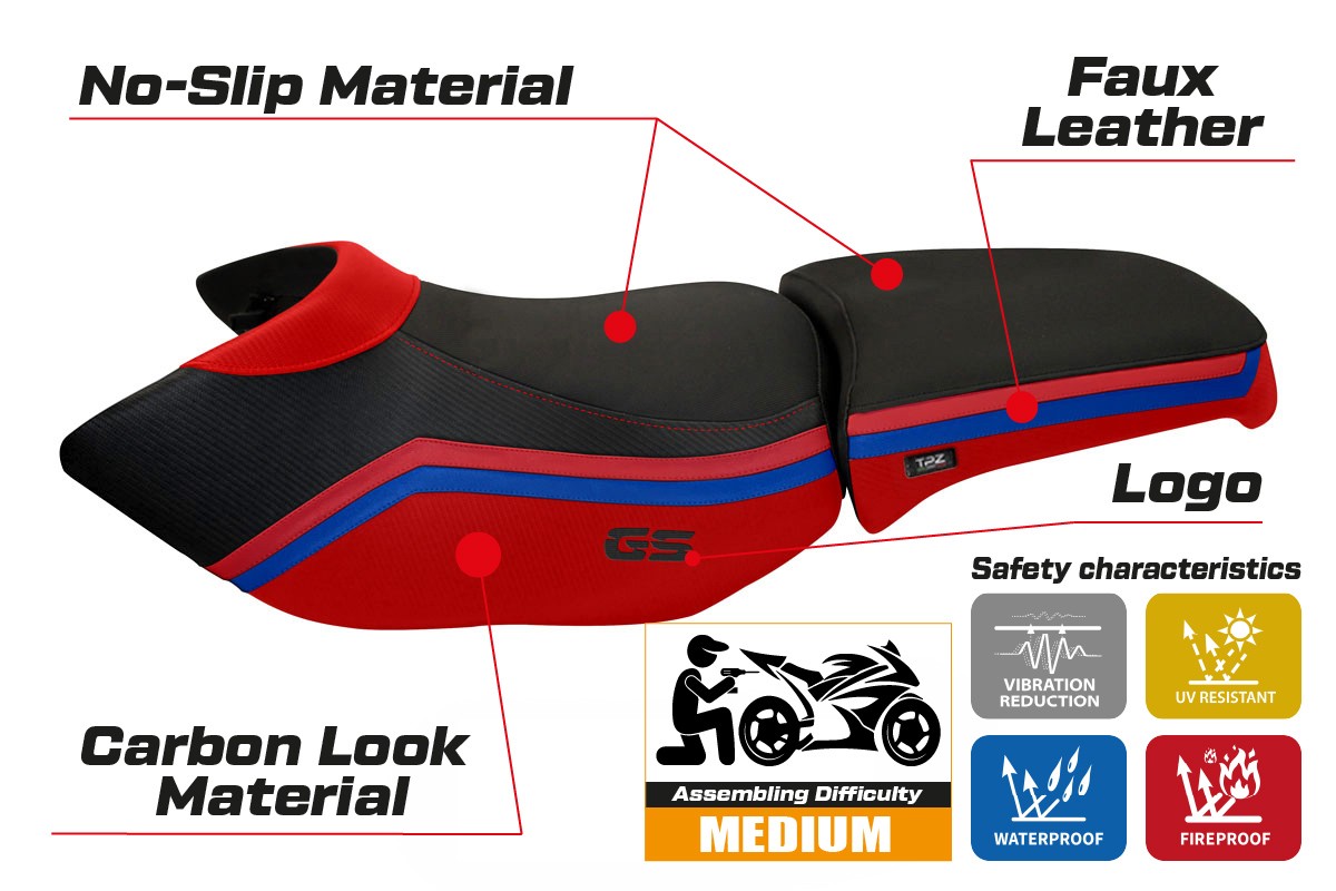 Yhteensopiva istuinpäällinen - BMW R 1200 GS Adventure 2006 - 2012 - mod Ionia 1