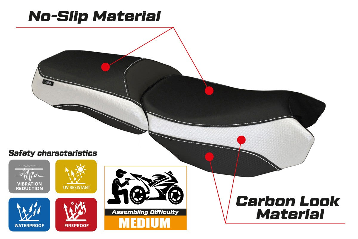 Yhteensopiva istuinpäällinen - BMW R 1200 GS Adventure 2013-2018 - mod Bologna Carbon Color