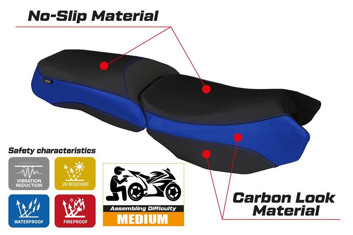 Yhteensopiva istuinpäällinen - BMW R 1200 GS Adventure 2013-2018 - mod Bologna Carbon Color