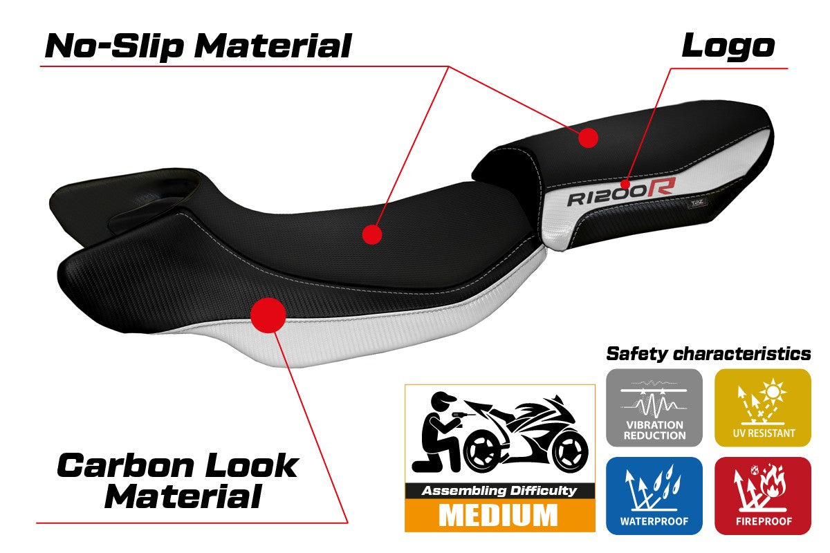 Yhteensopiva istuinpäällinen - BMW R 1200 R 2015-2018 - mod Aurelia Color 2