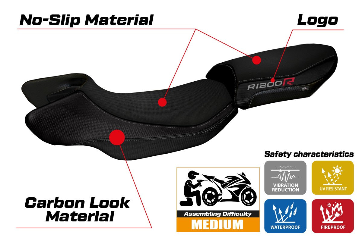 Yhteensopiva istuinpäällinen - BMW R 1200 R 2015-2018 - mod Aurelia Color 2