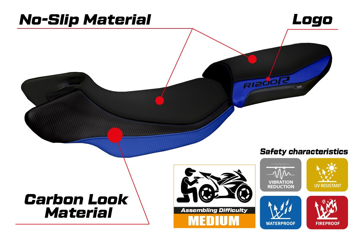 Yhteensopiva istuinpäällinen - BMW R 1200 R 2015-2018 - mod Aurelia Color 2