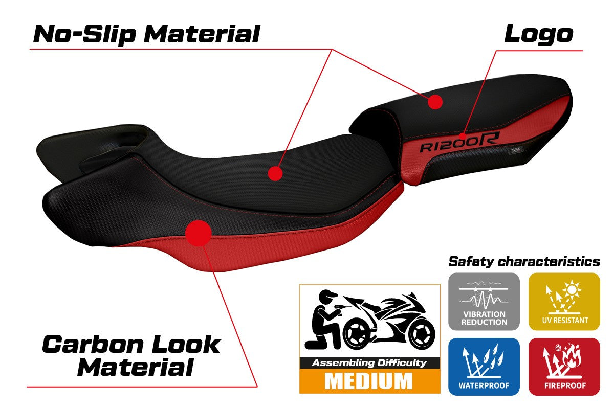 Yhteensopiva istuinpäällinen - BMW R 1200 R 2015-2018 - mod Aurelia Color 2