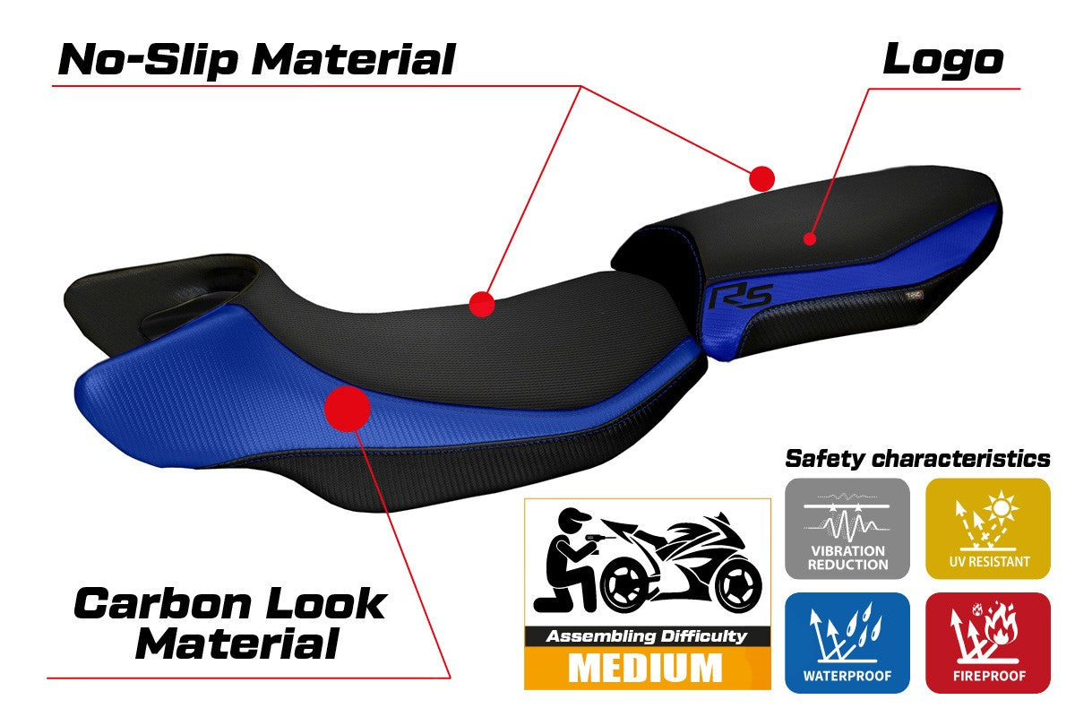 Yhteensopiva istuinpäällinen - BMW R 1200 RS 2015-2019 - mod Aurelia Color RS