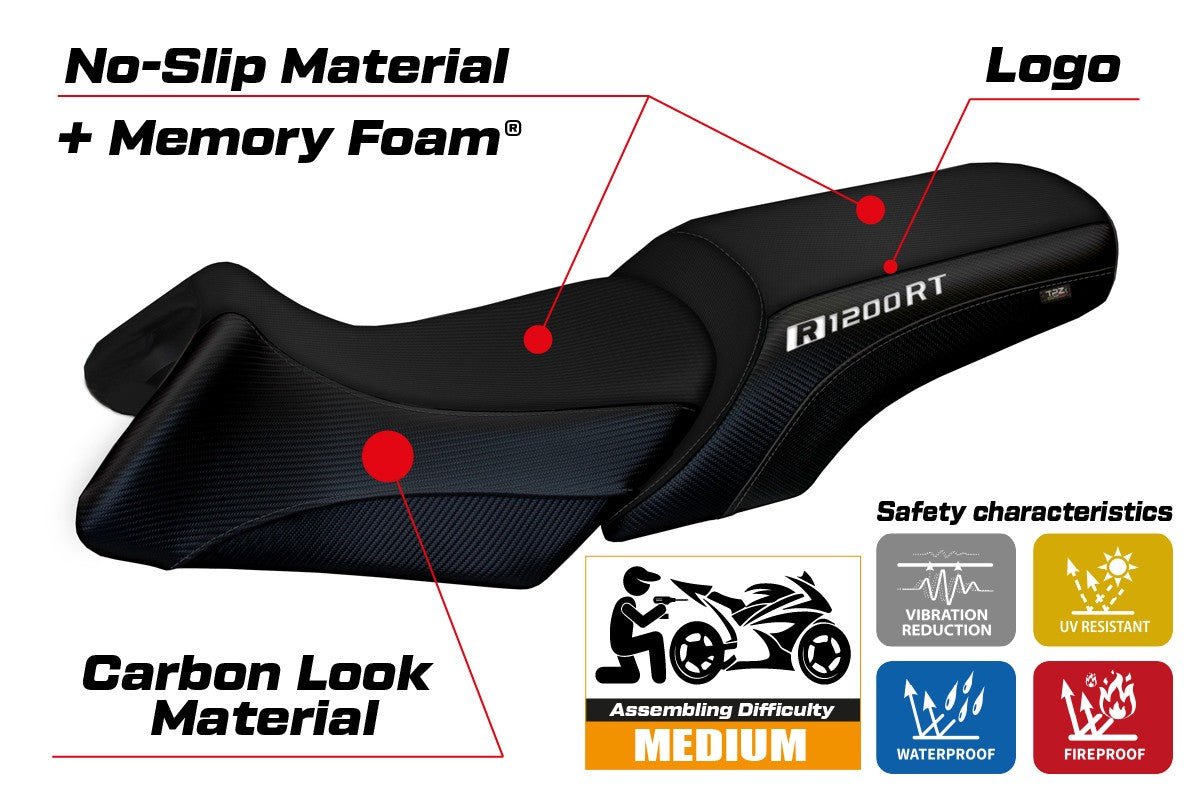 Yhteensopiva istuinpäällinen - BMW R 1200 RT 2006 - 2013 - mod Roberto
