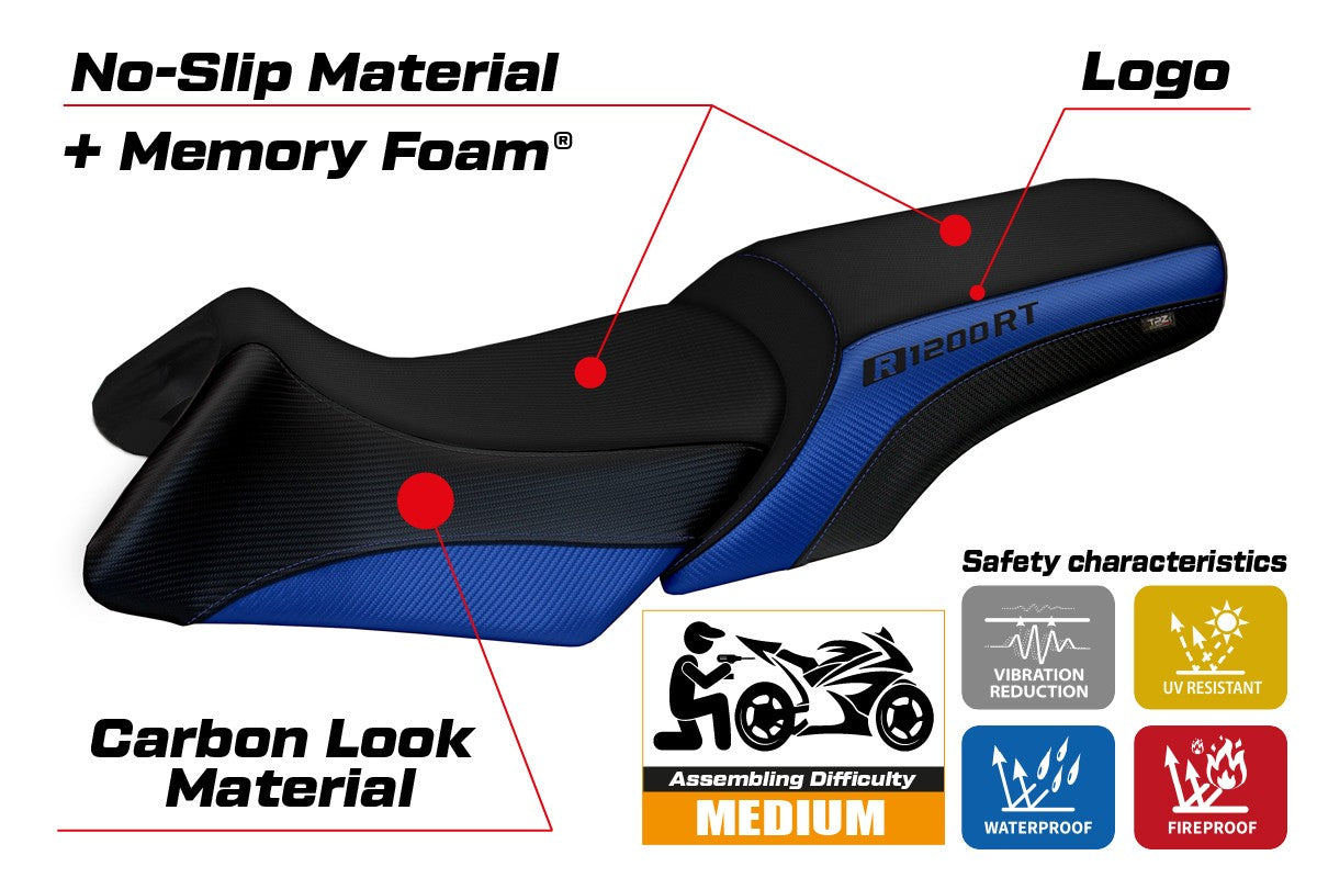 Yhteensopiva istuinpäällinen - BMW R 1200 RT 2006 - 2013 - mod Roberto
