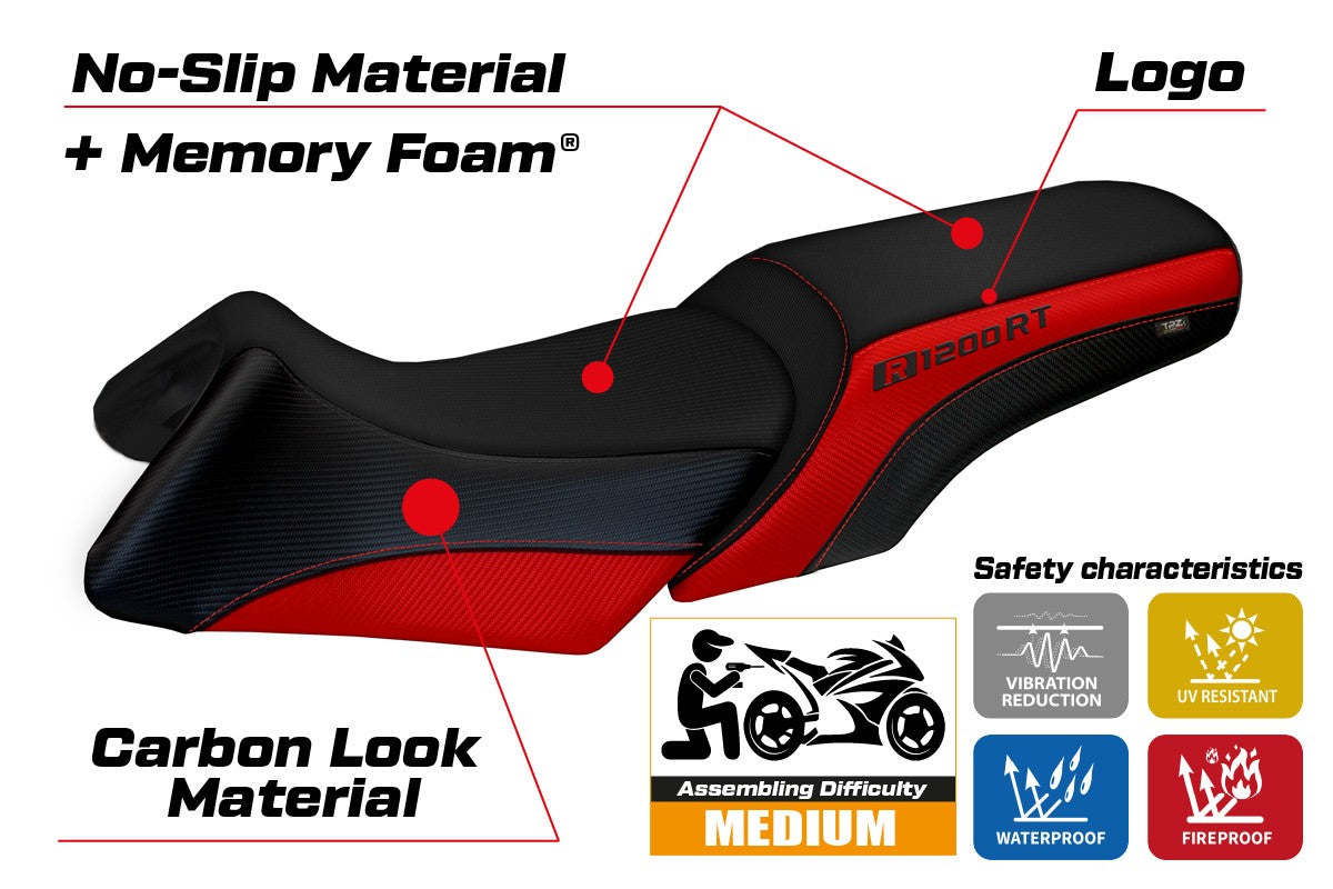 Yhteensopiva istuinpäällinen - BMW R 1200 RT 2006 - 2013 - mod Roberto