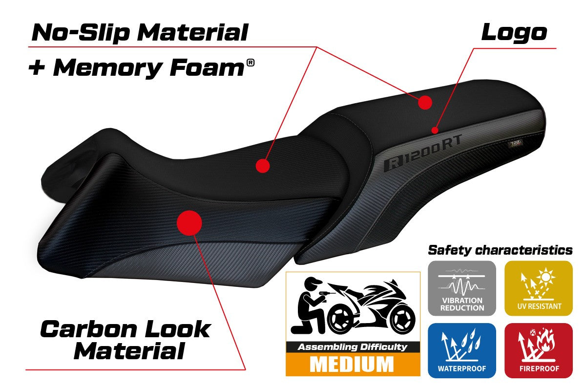 Yhteensopiva istuinpäällinen - BMW R 1200 RT 2006 - 2013 - mod Roberto