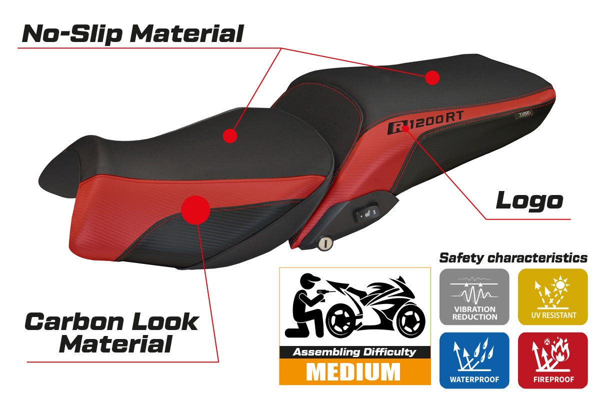 Yhteensopiva istuinpäällinen - BMW R 1200 RT 2014-2018 - Olbia 1 -malli