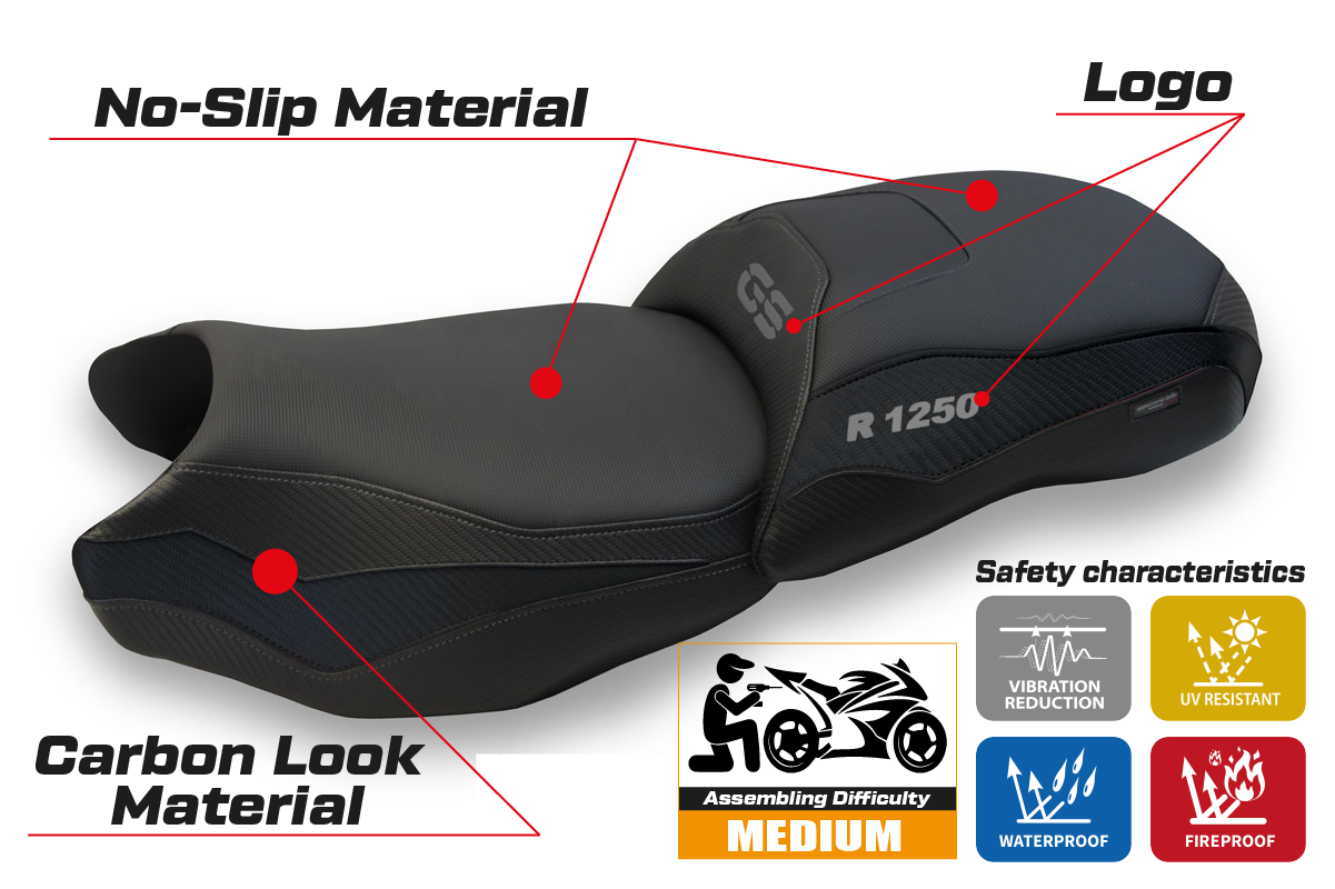 Yhteensopiva istuinpäällinen - BMW R 1250 GS 2019 - 2023 - mod Dobbiaco
