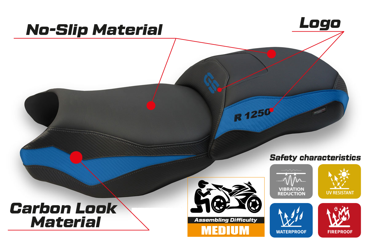 Yhteensopiva istuinpäällinen - BMW R 1250 GS 2019 - 2023 - mod Dobbiaco