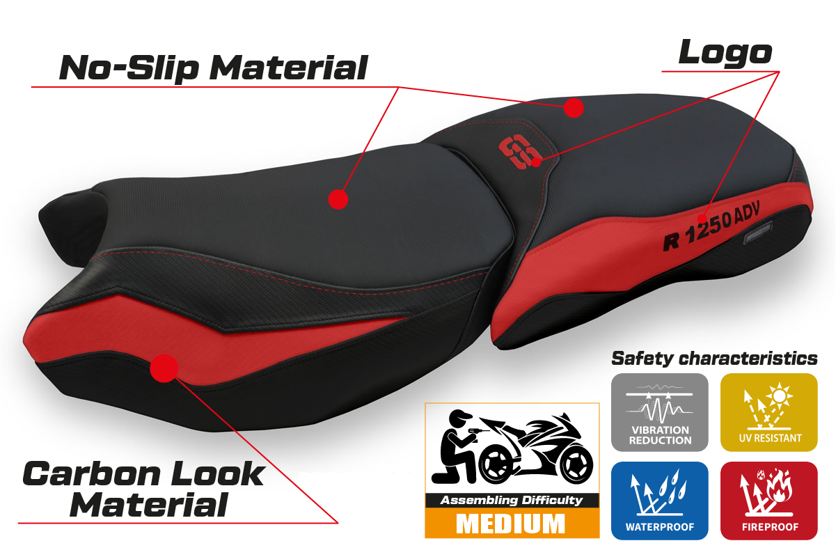Yhteensopiva istuinpäällinen - BMW R 1250 GS Adventure 2019 - 2024 - mod Baceno 4