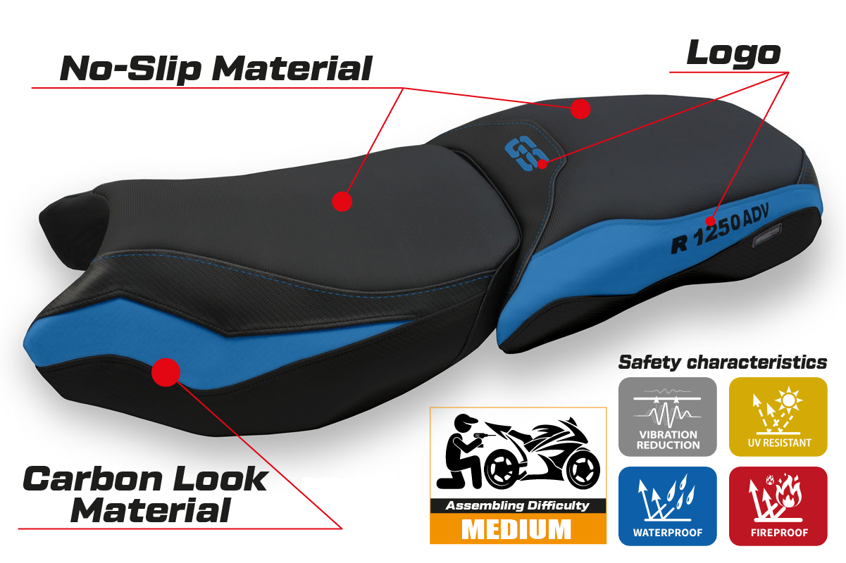 Yhteensopiva istuinpäällinen - BMW R 1250 GS Adventure 2019 - 2024 - mod Baceno 4
