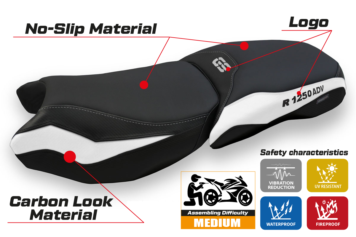 Yhteensopiva istuinpäällinen - BMW R 1250 GS Adventure 2019 - 2024 - mod Baceno 4