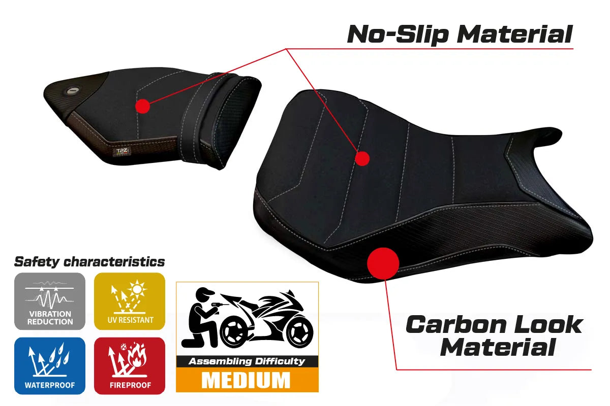 Yhteensopiva istuinpäällinen - BMW S 1000 R 2014-2020 - mod Fulda 2 Ultragrip