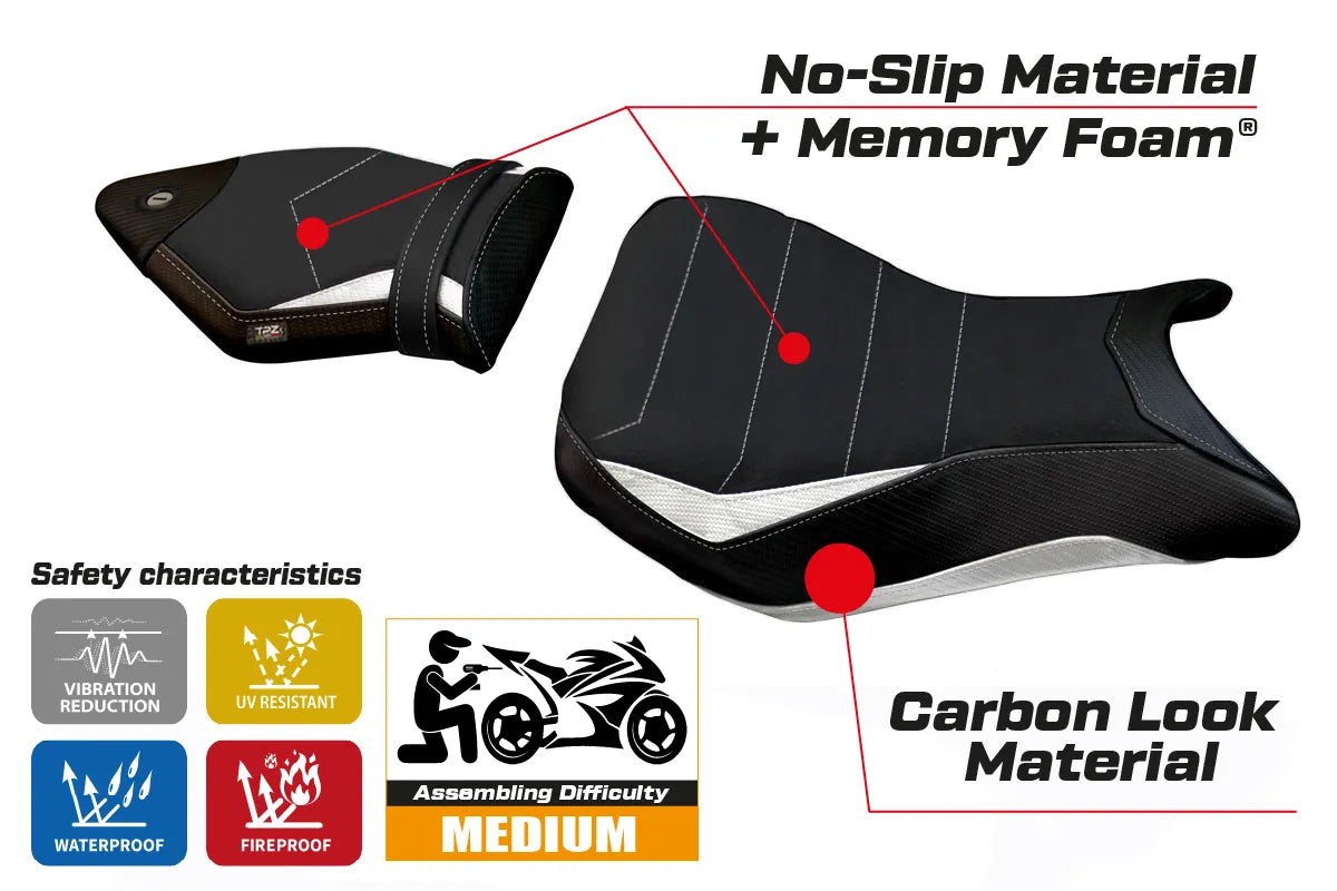 Yhteensopiva istuinpäällinen - BMW S 1000 R 2014-2020 - mod Spira 2 Comfort System