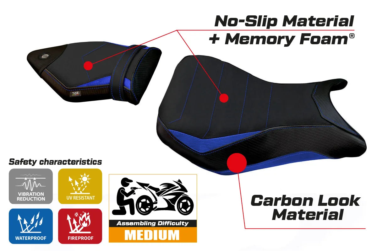 Yhteensopiva istuinpäällinen - BMW S 1000 R 2014-2020 - mod Spira 2 Comfort System